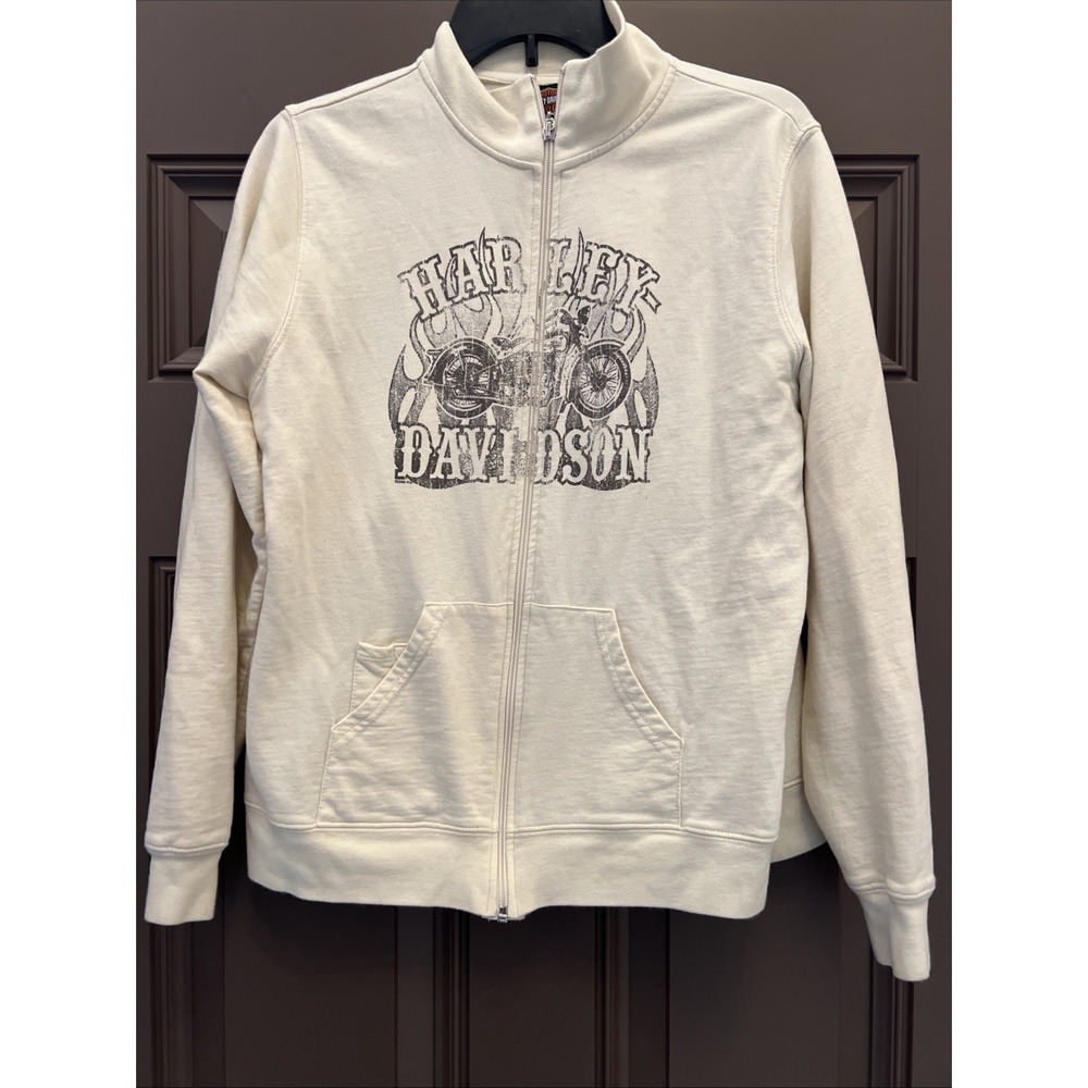 Women's Large Harley Davidson Motor Cycles Full Zip Jacket Orwigsbirg Pa 2007